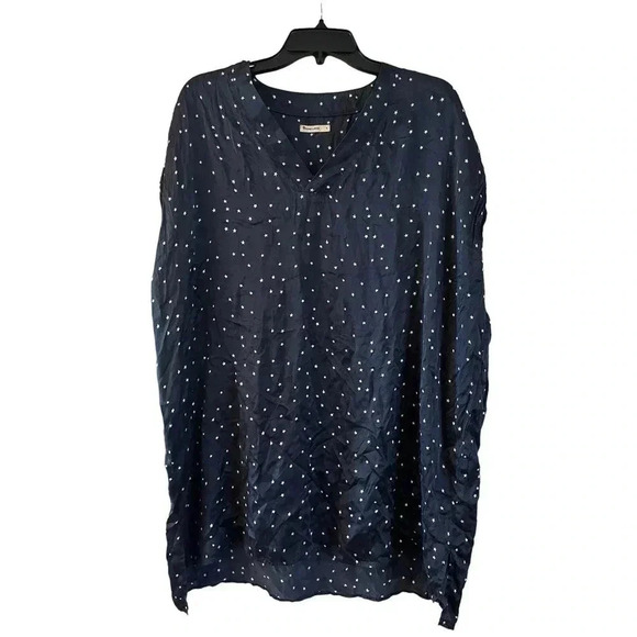 Marine Layer Dress 100% Silk V Neck Star Polka Dot Size Small - Picture 1 of 4